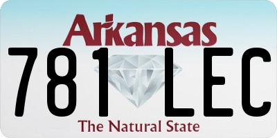 AR license plate 781LEC
