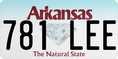 AR license plate 781LEE