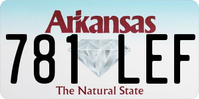 AR license plate 781LEF