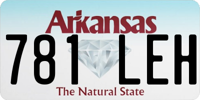 AR license plate 781LEH