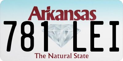 AR license plate 781LEI