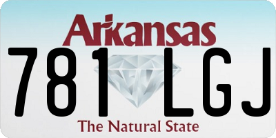 AR license plate 781LGJ
