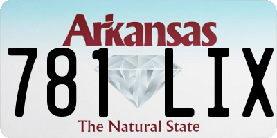 AR license plate 781LIX