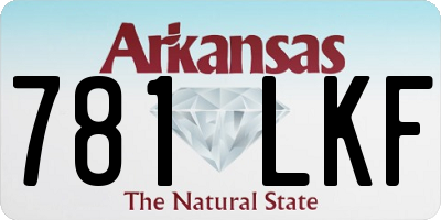 AR license plate 781LKF