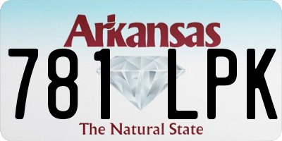AR license plate 781LPK