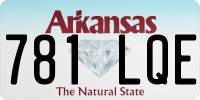 AR license plate 781LQE