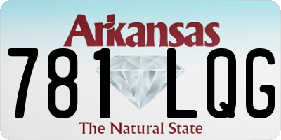 AR license plate 781LQG