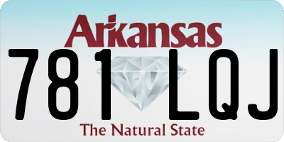 AR license plate 781LQJ