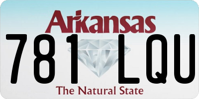 AR license plate 781LQU