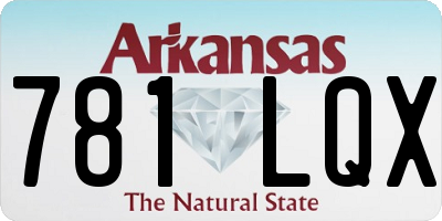 AR license plate 781LQX