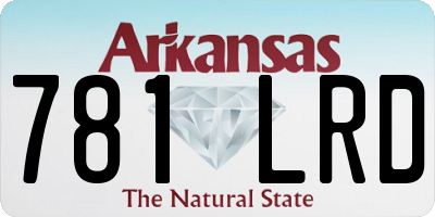 AR license plate 781LRD