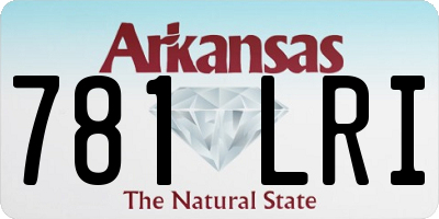 AR license plate 781LRI