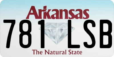 AR license plate 781LSB