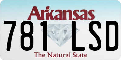 AR license plate 781LSD