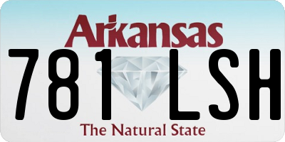 AR license plate 781LSH