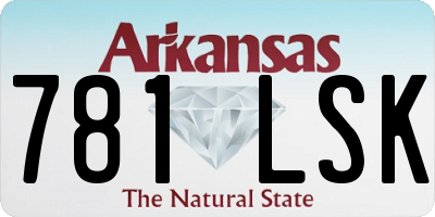 AR license plate 781LSK