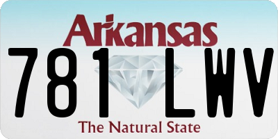 AR license plate 781LWV