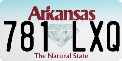 AR license plate 781LXQ