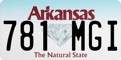 AR license plate 781MGI
