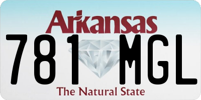 AR license plate 781MGL