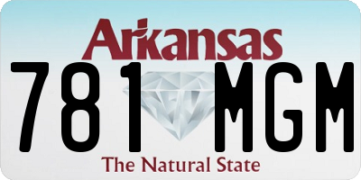 AR license plate 781MGM