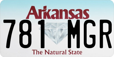 AR license plate 781MGR