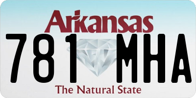AR license plate 781MHA