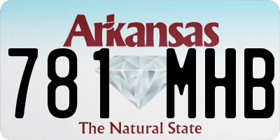 AR license plate 781MHB