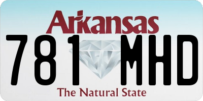 AR license plate 781MHD