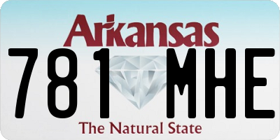 AR license plate 781MHE