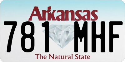 AR license plate 781MHF