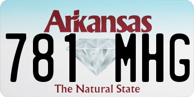 AR license plate 781MHG