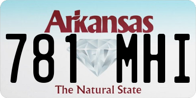 AR license plate 781MHI