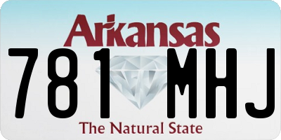 AR license plate 781MHJ