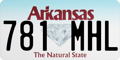 AR license plate 781MHL