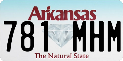 AR license plate 781MHM
