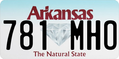 AR license plate 781MHO