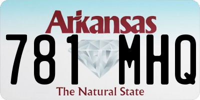 AR license plate 781MHQ