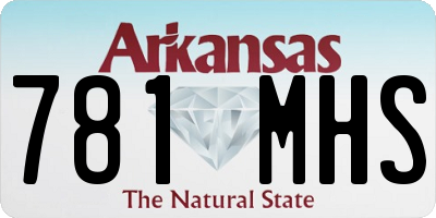 AR license plate 781MHS