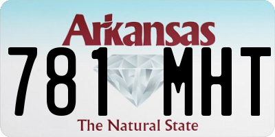 AR license plate 781MHT