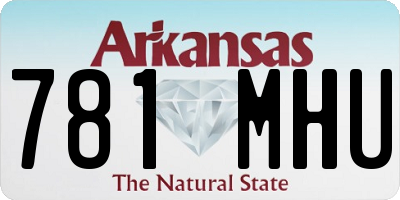 AR license plate 781MHU