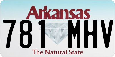 AR license plate 781MHV