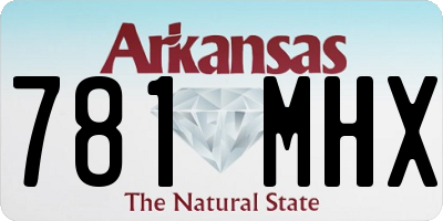 AR license plate 781MHX
