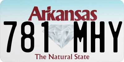 AR license plate 781MHY