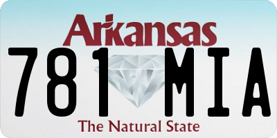 AR license plate 781MIA