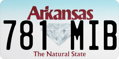 AR license plate 781MIB