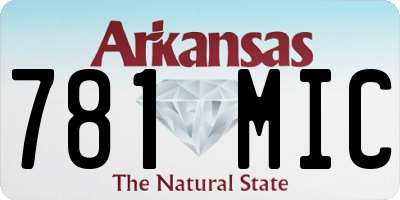 AR license plate 781MIC