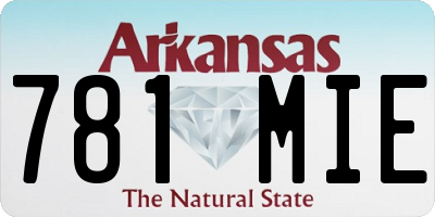 AR license plate 781MIE