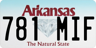 AR license plate 781MIF