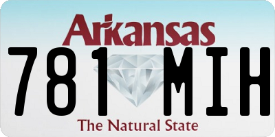 AR license plate 781MIH